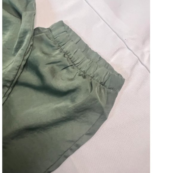 NWT - PJ Salvage Sister Satin Cargo Pants-Sage Size Small - Picture 3 of 8
